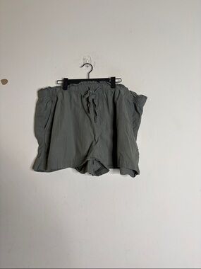 LOFT Olive Drawstring Bermuda Shorts